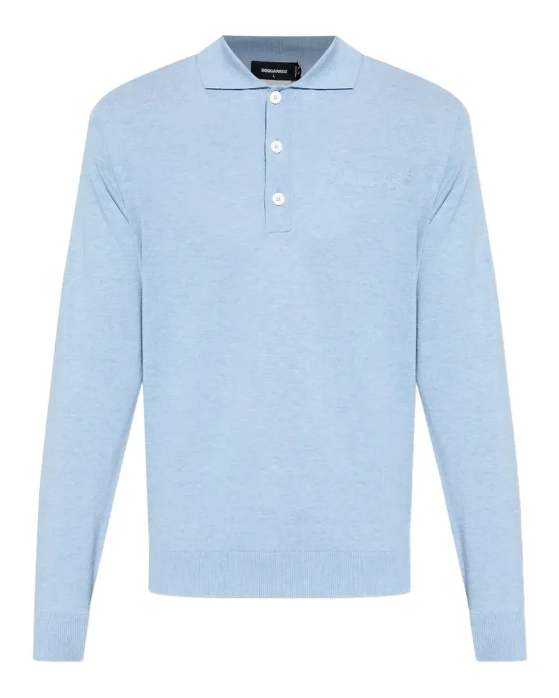 Dsquared2 long-sleeve polo shirt - Blau Blau