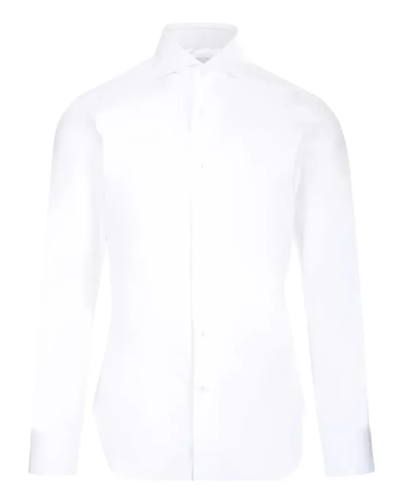BARBA spread-collar shirt - Weiß Weiß