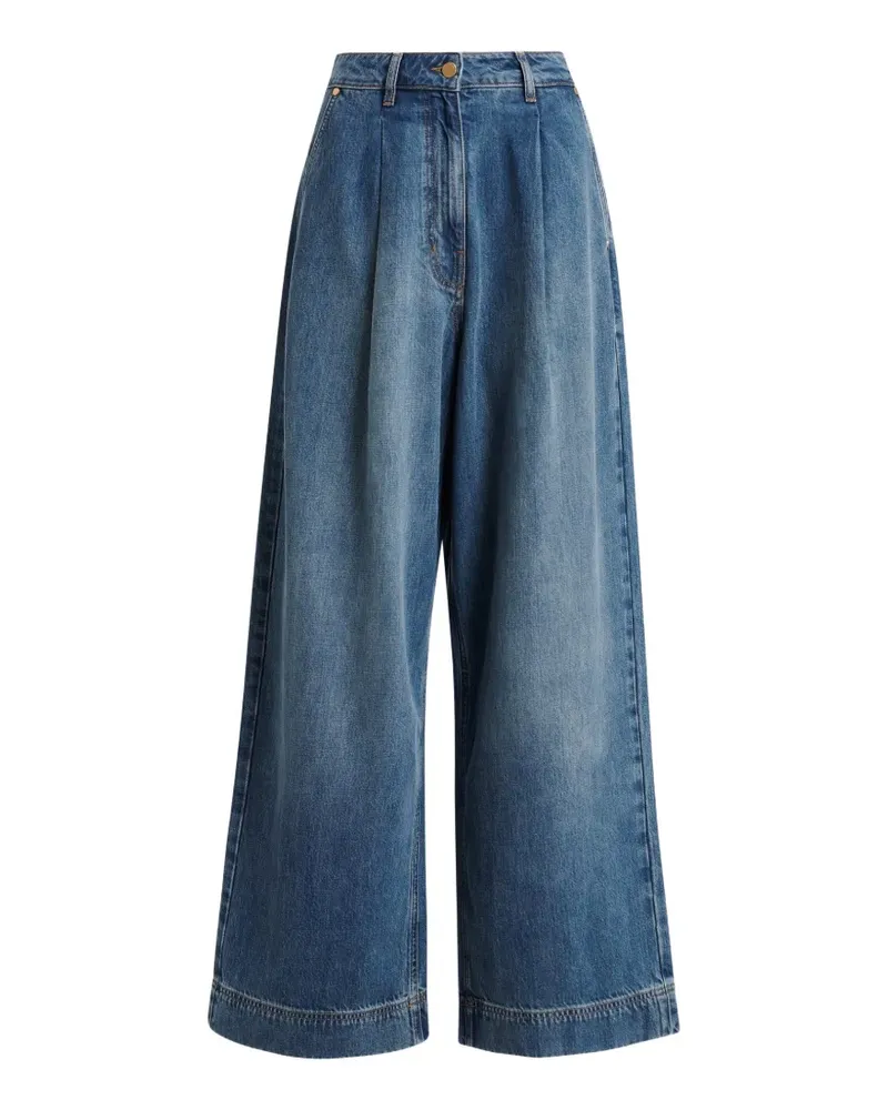 Essentiel pleated wide-leg jeans - Blau Blau