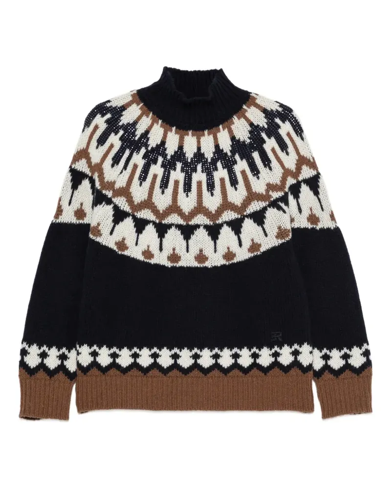 Ermanno Scervino Intarsien-Strick mit Fair-Isle-Muster - Blau Blau