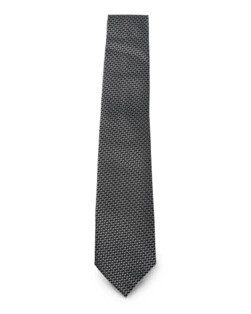 Tom Ford patterned silk tie - Schwarz Schwarz