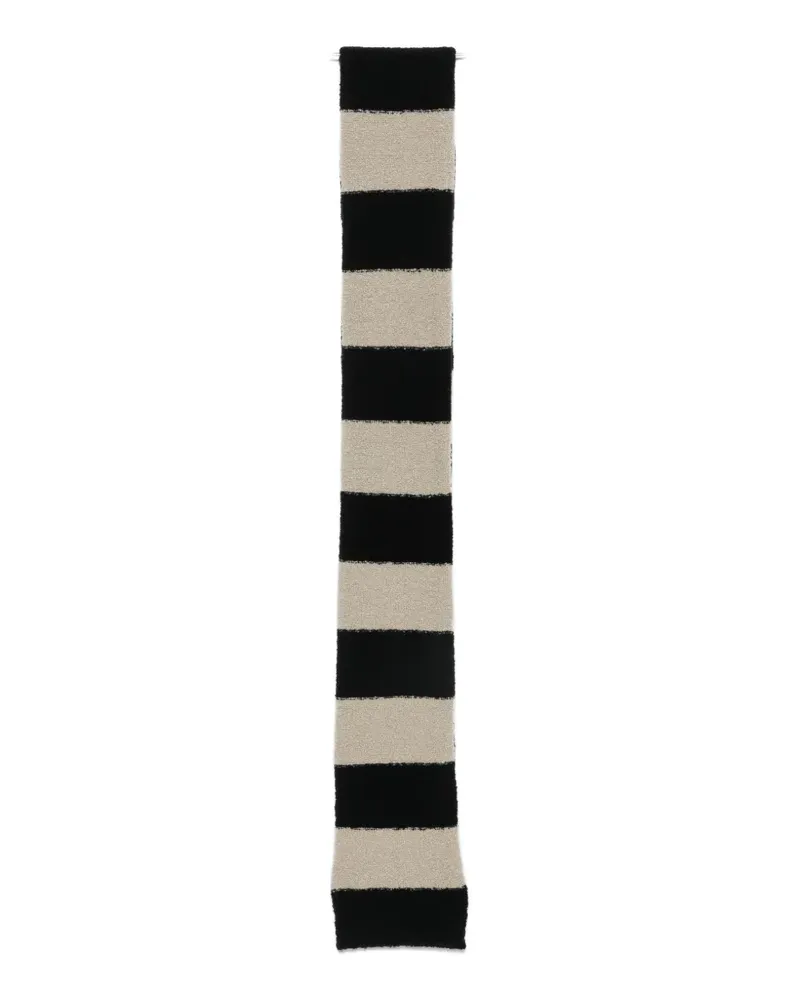 Roberto Collina striped-pattern scarf - Schwarz Schwarz