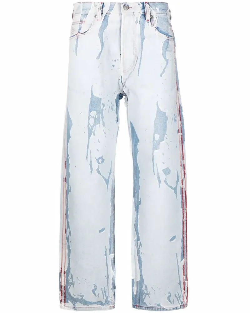 Diesel Gerade Jeans - Blau Blau