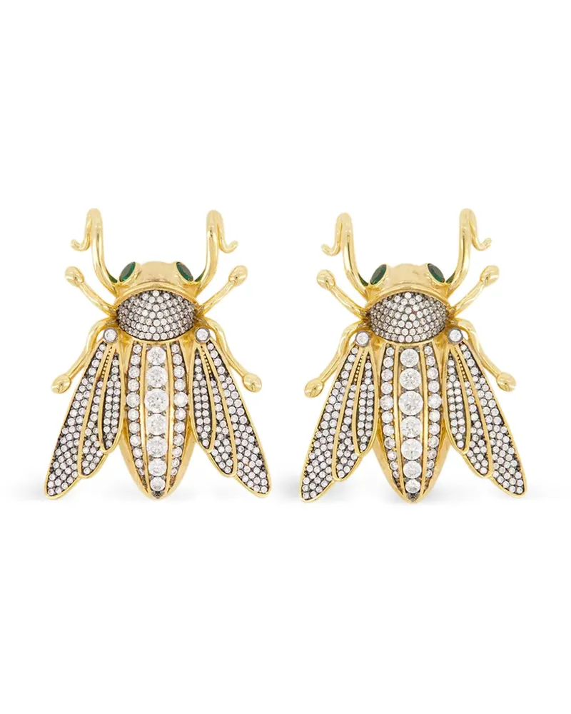 Begüm Khan Queen Bee crystal earrings - Gold Gold