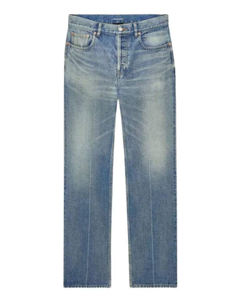 Saint Laurent Halbhohe Tapered-Jeans - Blau Blau