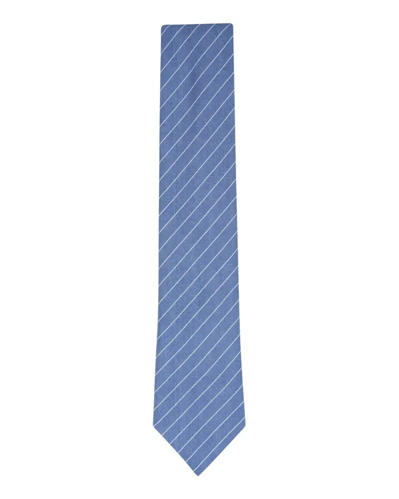 Ermenegildo Zegna diagonal-stripe silk tie - Blau Blau