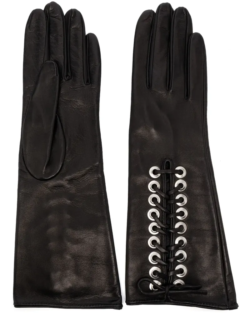 Manokhi Handschuhe aus Leder - Schwarz Schwarz