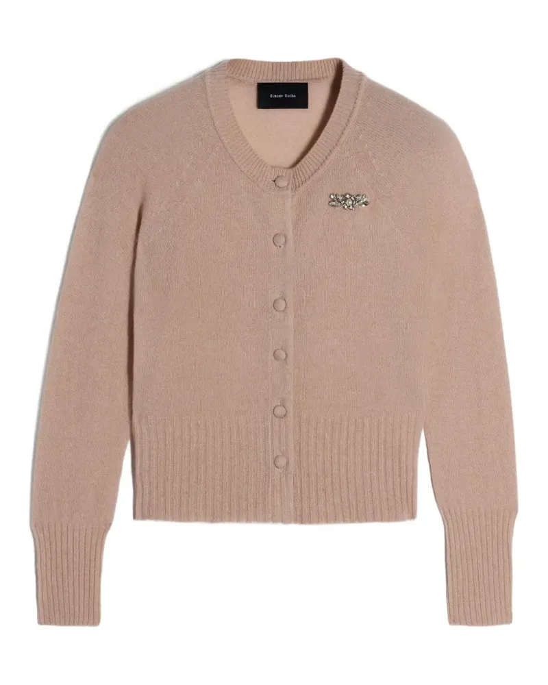 Simone Rocha Verzierter Relaxed Cardigan aus Kaschmir - Nude Nude