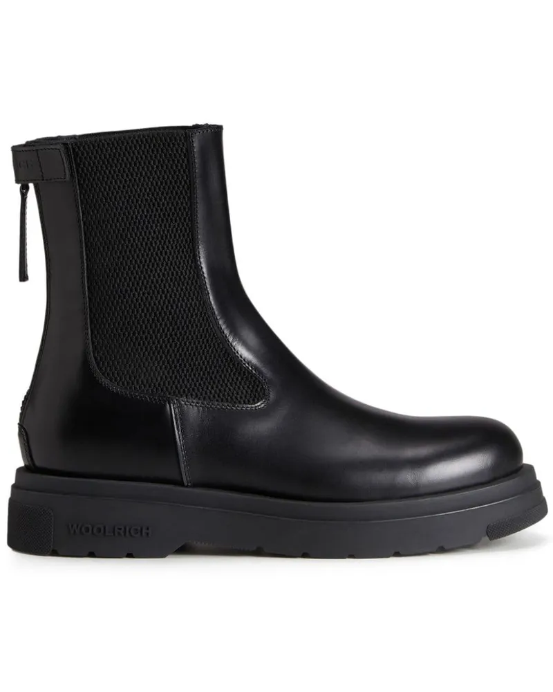 Woolrich Chelsea-Boots mit Logo-Prägung Schwarz