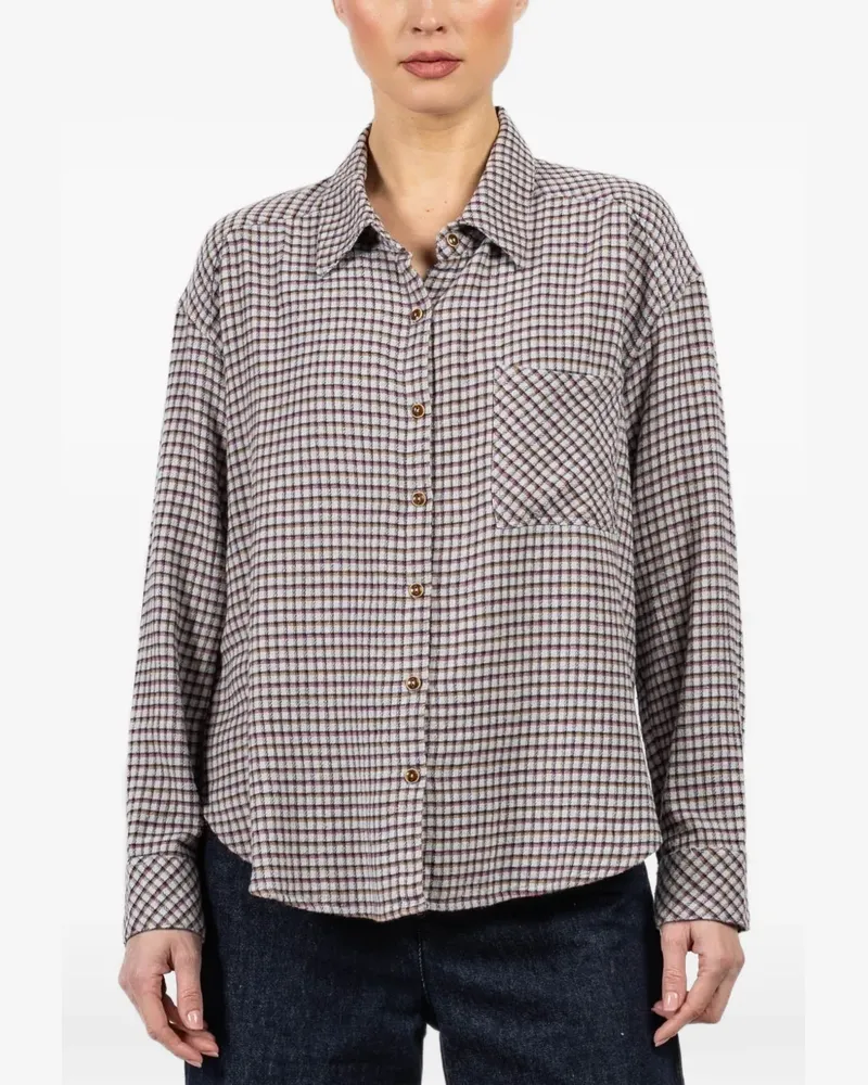 Xírena Jordy checked pocket shirt - Blau Blau