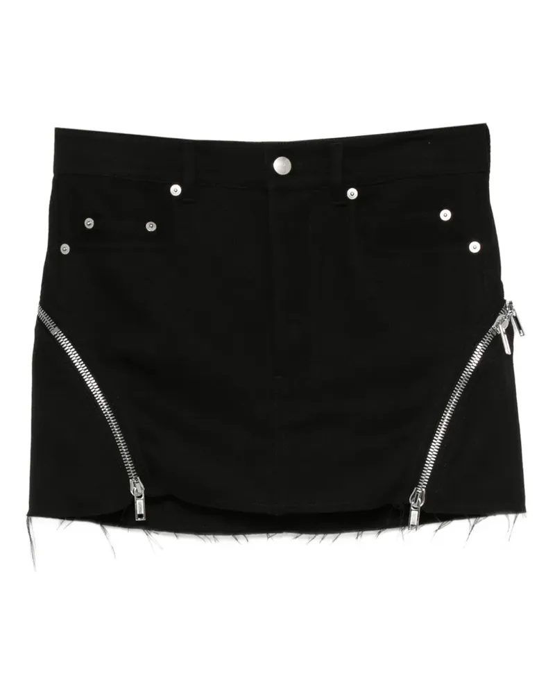 Rick Owens Minirock mit Fransen - Schwarz Schwarz