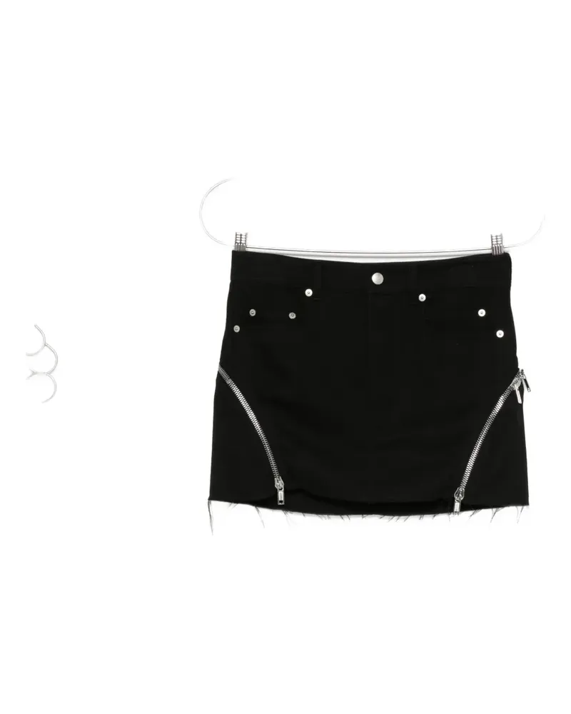 Rick Owens Minirock mit Fransen - Schwarz Schwarz