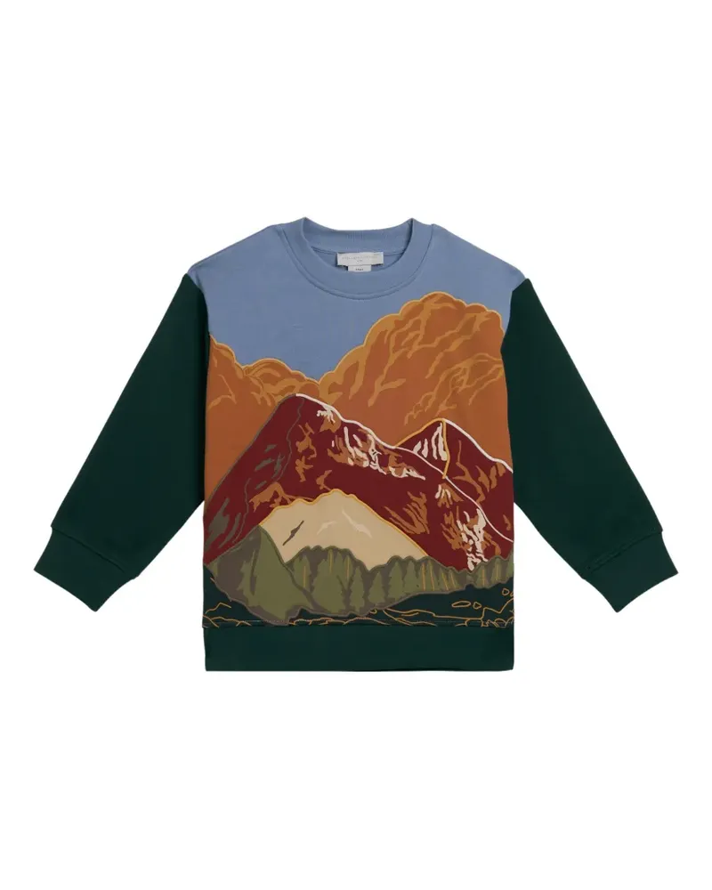 Stella McCartney Kids Sweatshirt in Colour-Block-Optik - Blau Blau