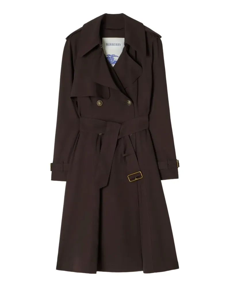 Burberry long wool Pembury trench coat - Braun Braun