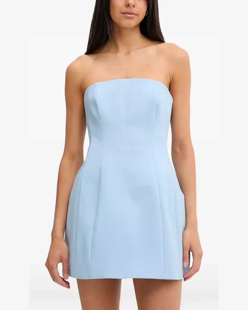 Bardot strapless panelled mini dress - Blau Blau