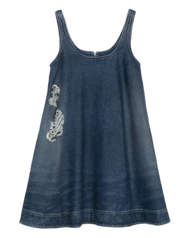 Simone Rocha Jeanskleid in Distressed-Optik - Blau Blau