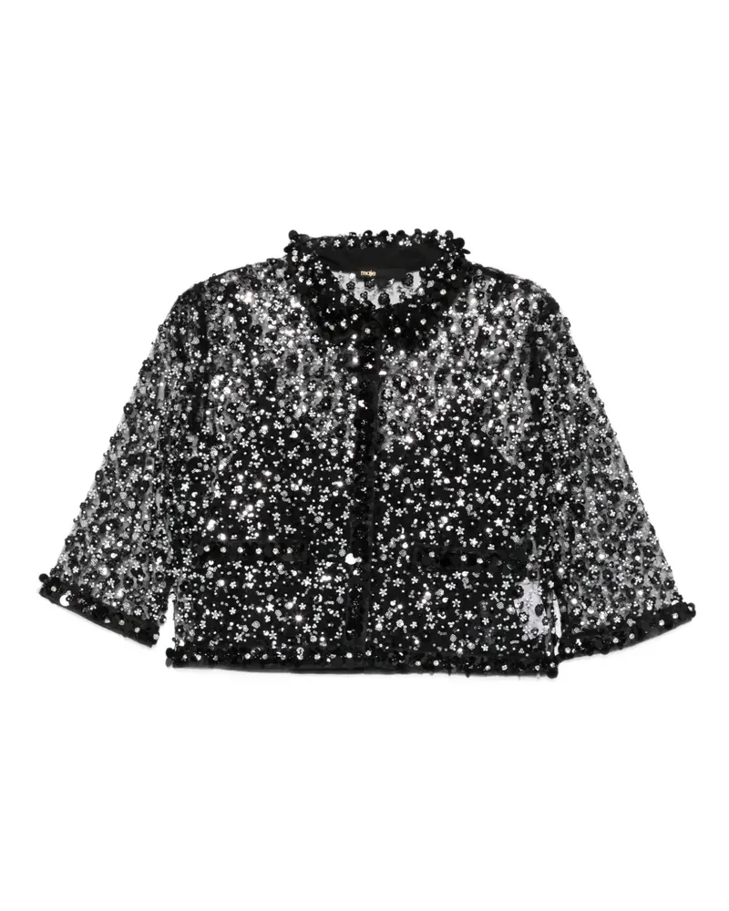 Maje Verziertes Hemd - Schwarz Schwarz