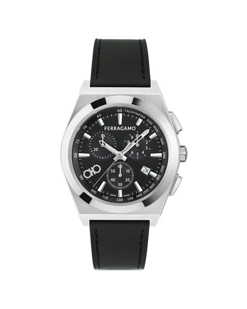 Ferragamo Vega Upper East Chrono 42mm - Schwarz Schwarz