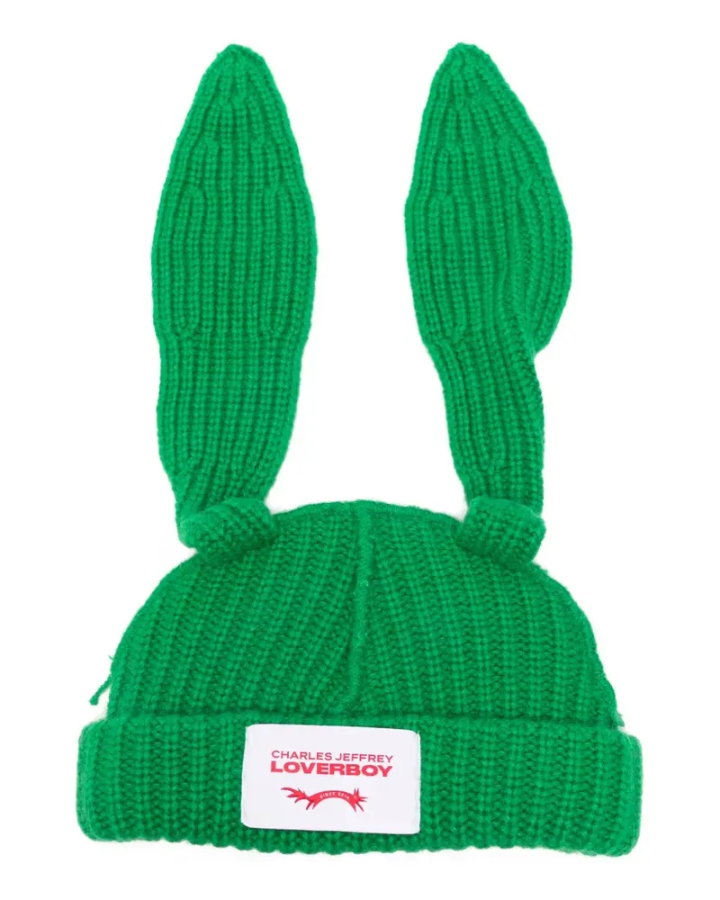 Charles Jeffrey Loverboy Chunky Rabbit beanie hat - Grün Grün