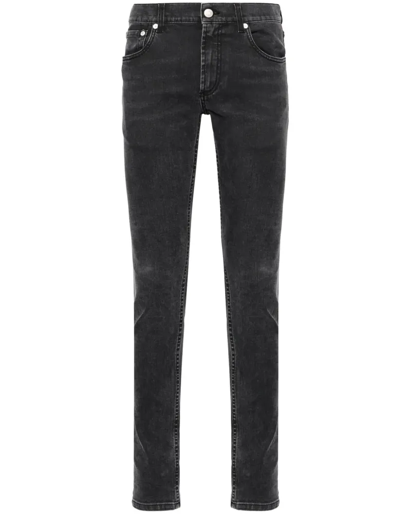 Alexander McQueen Jeans mit Logo-Stickerei - Schwarz Schwarz