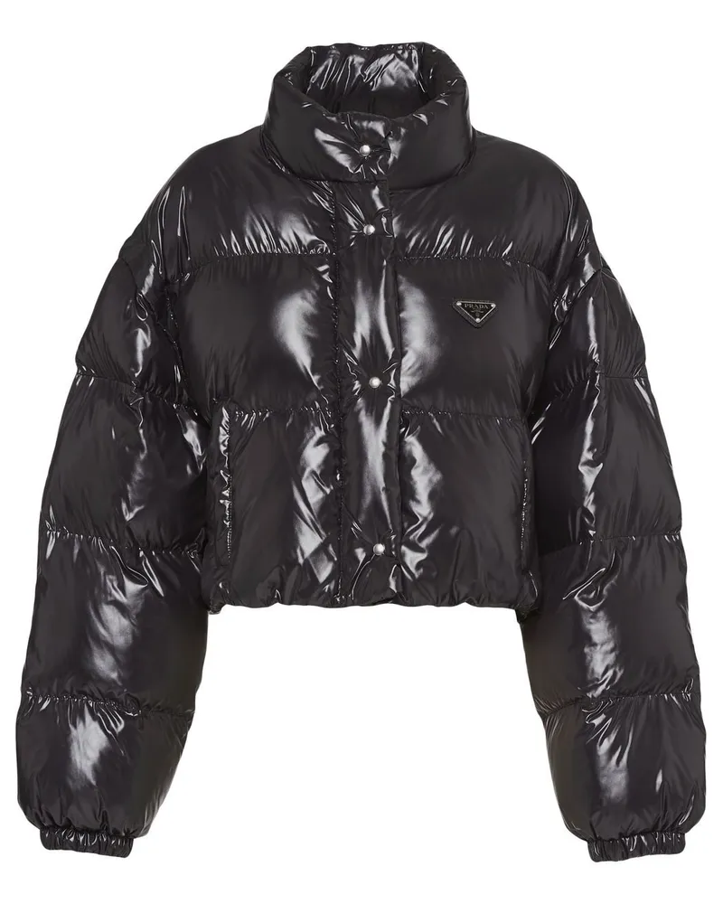 Prada Wendbare Re-Nylon Daunenjacke - Schwarz Schwarz