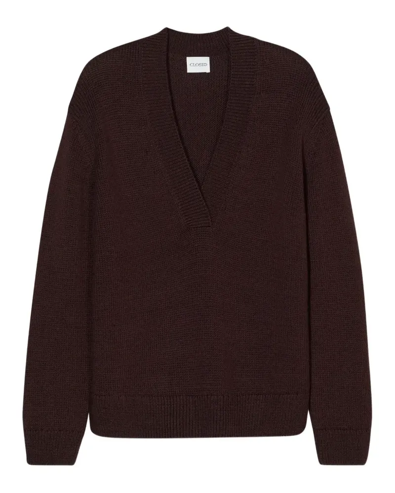 Closed Pullover mit V-Ausschnitt - Braun Braun