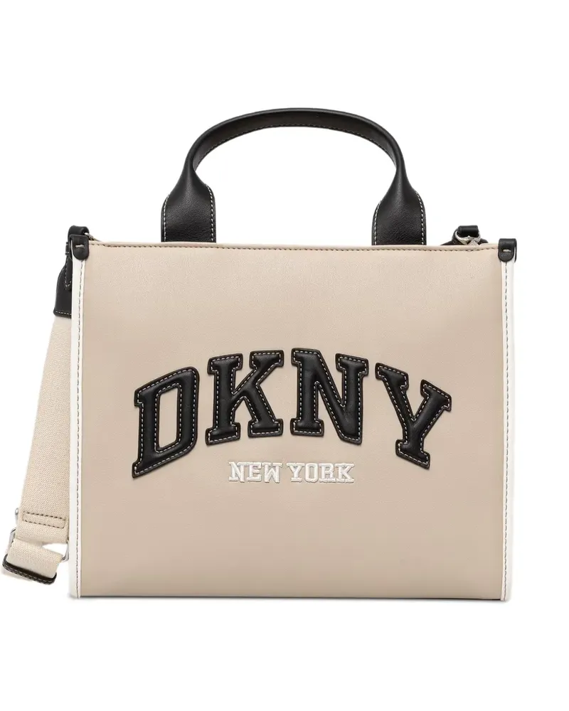 DKNY Mittelgroßer Shopper mit Logo-Patch - Nude Nude