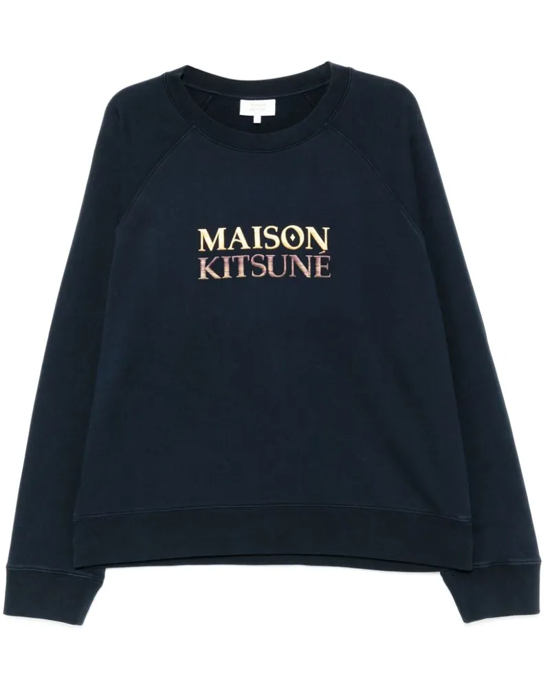 Kitsuné Pullover mit Logo-Stickerei - Blau Blau