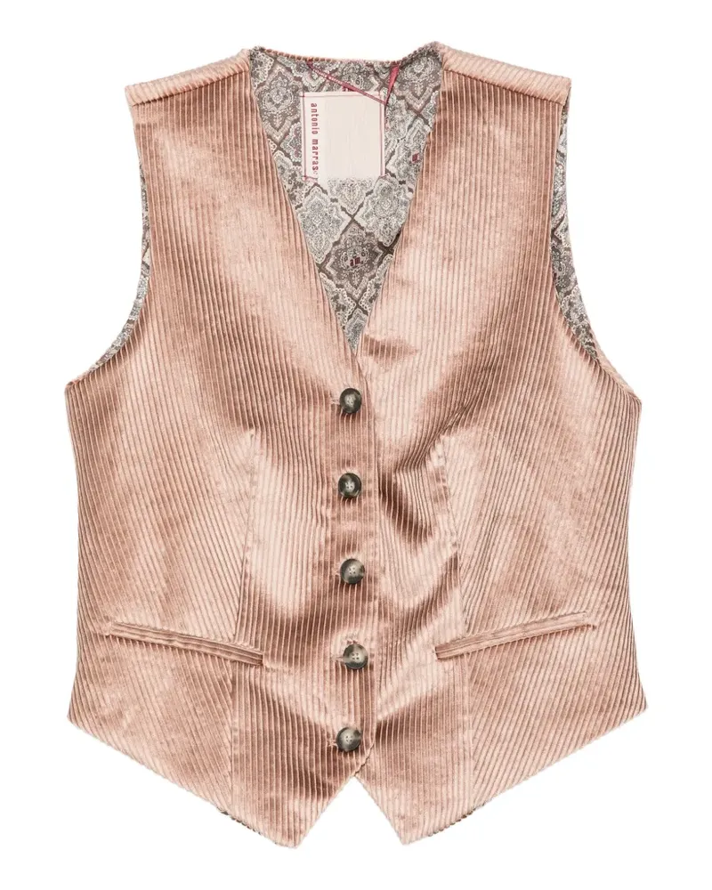 Antonio Marras corduroy-effect tailored waiscoat - Nude Nude