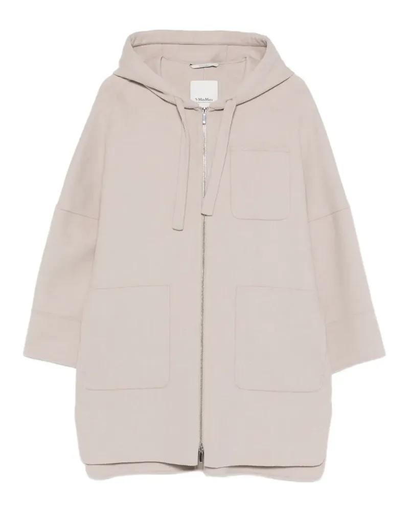 Max Mara hooded zip-up coat - Nude Nude