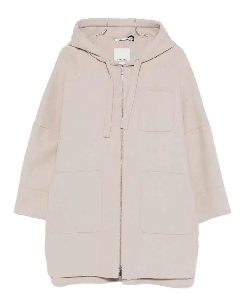 Max Mara hooded zip-up coat - Nude Nude