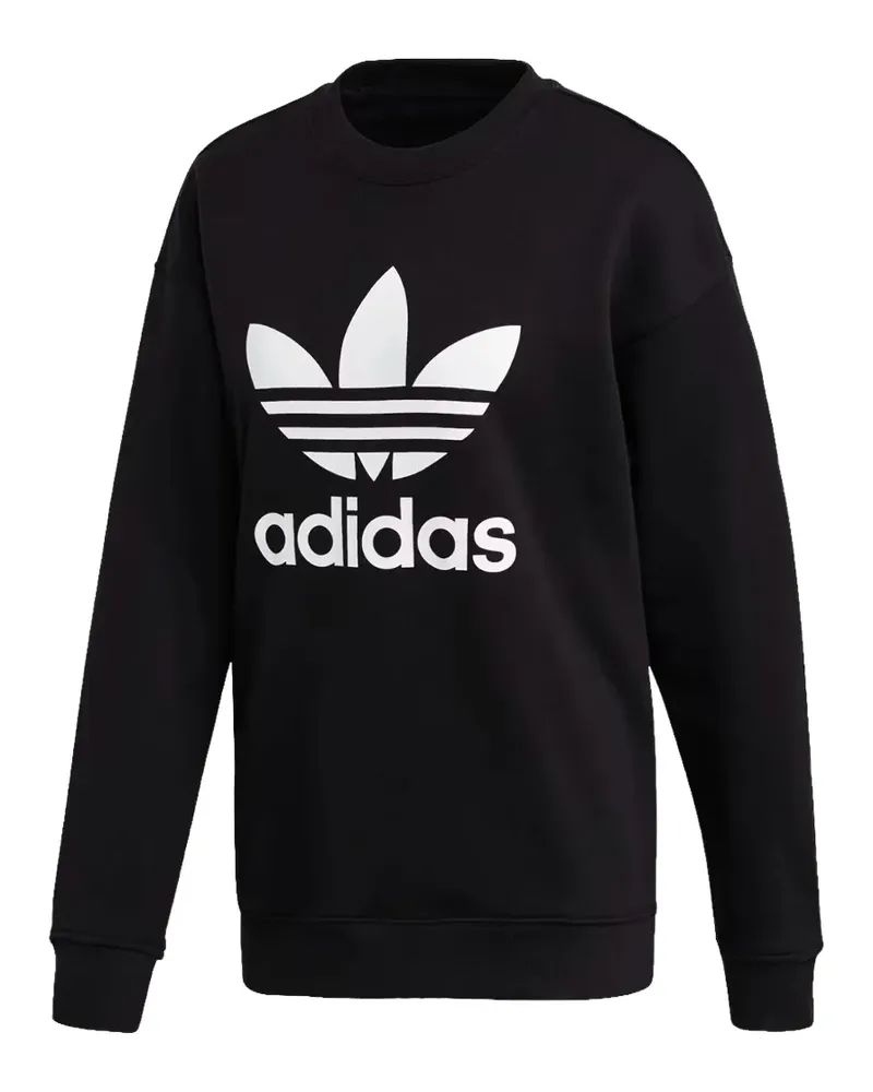 adidas Trefoil logo-print sweatshirt - Schwarz Schwarz