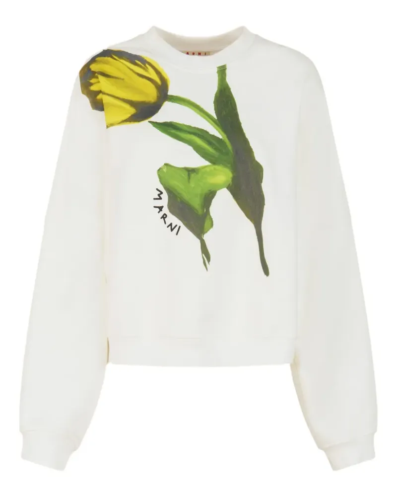 Marni Hemd mit Tulpen-Print - Weiß Weiß
