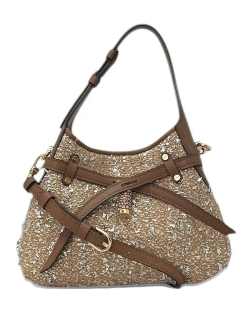 Borbonese mini Halo shoulder bag - Nude Nude