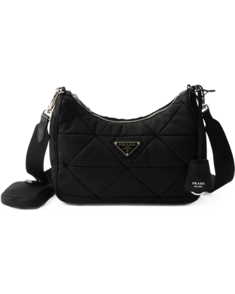 Prada quilted Re-Nylon shoulder bag - Schwarz Schwarz