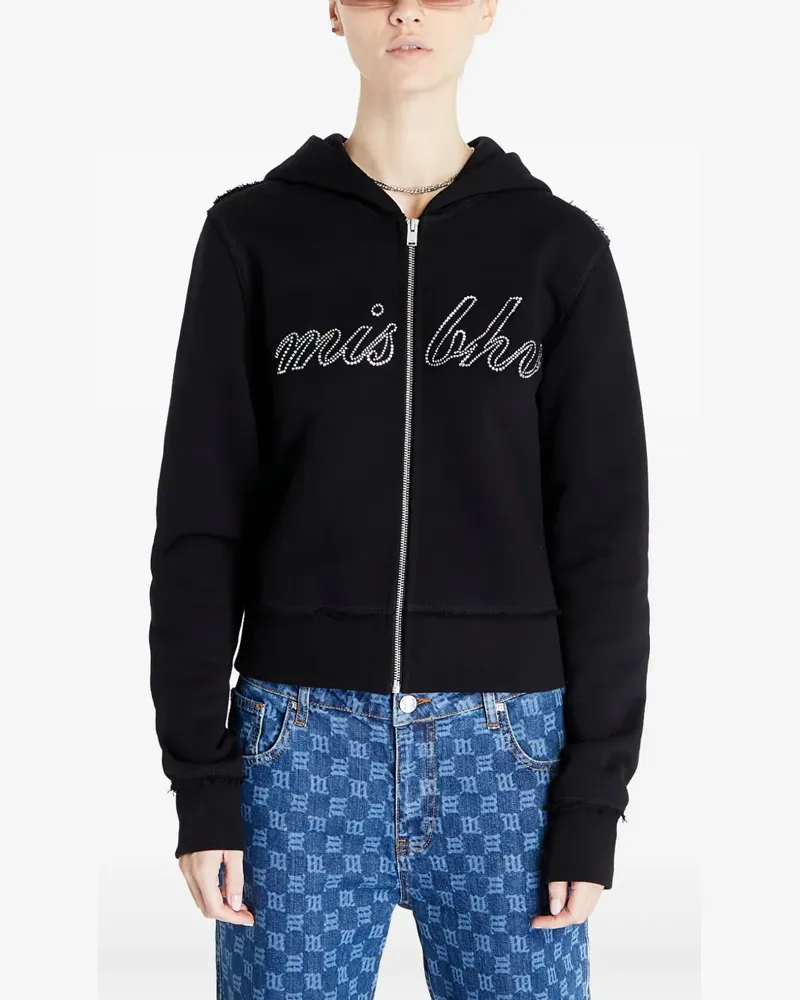 MISBHV Hoodie mit Kristallverzierung - Schwarz Schwarz