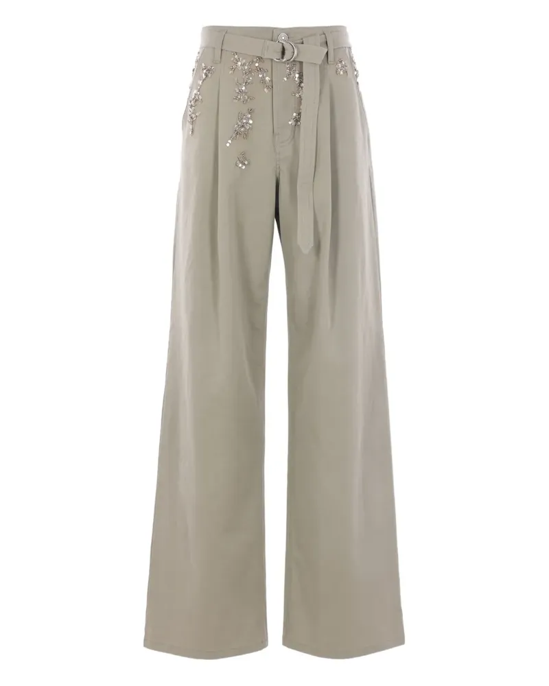 Ermanno Scervino Hose mit Pailletten - Grün Grün