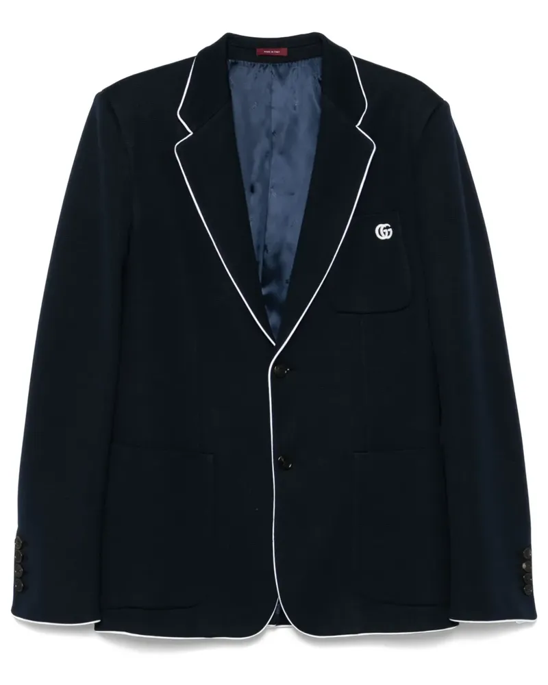 Gucci Jersey-Sakko mit Stickerei - Blau Blau
