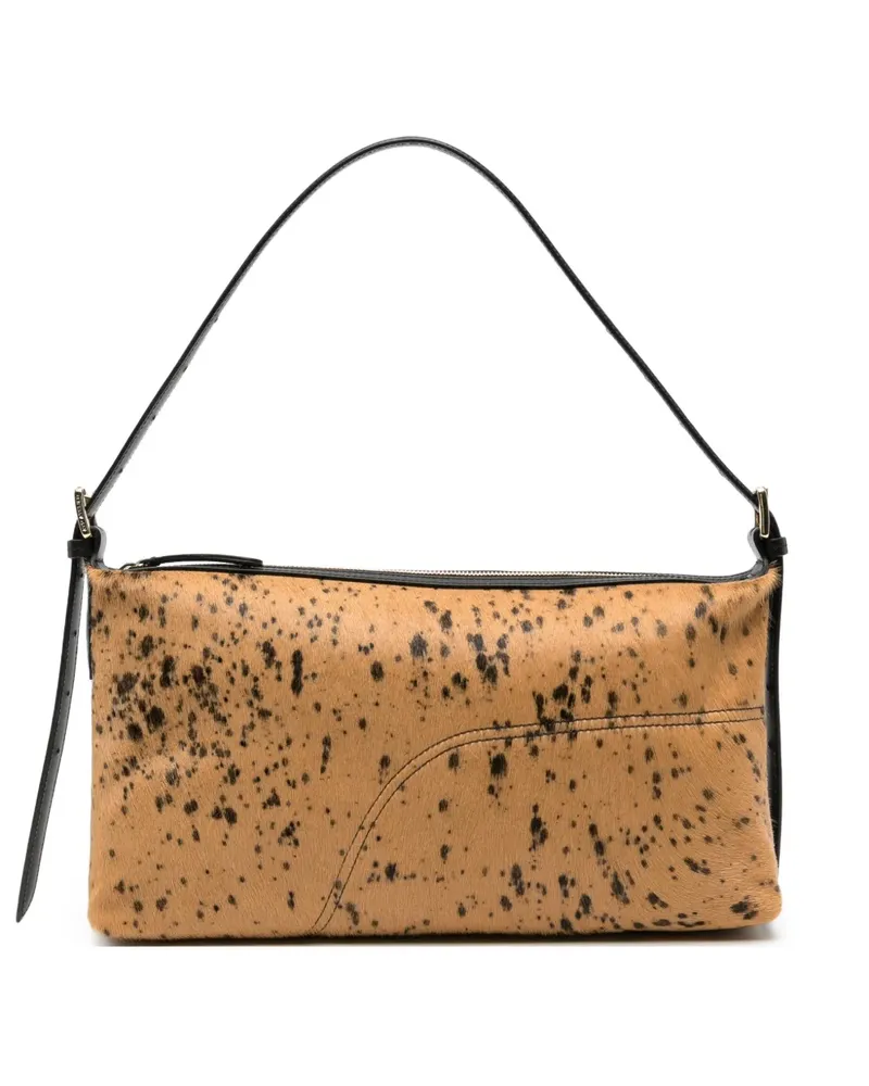 ATP Atelier Schultertasche mit Animal-Print - Nude Nude