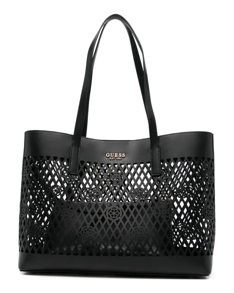 Guess Letty Tote Bag mit Logo - Schwarz Schwarz