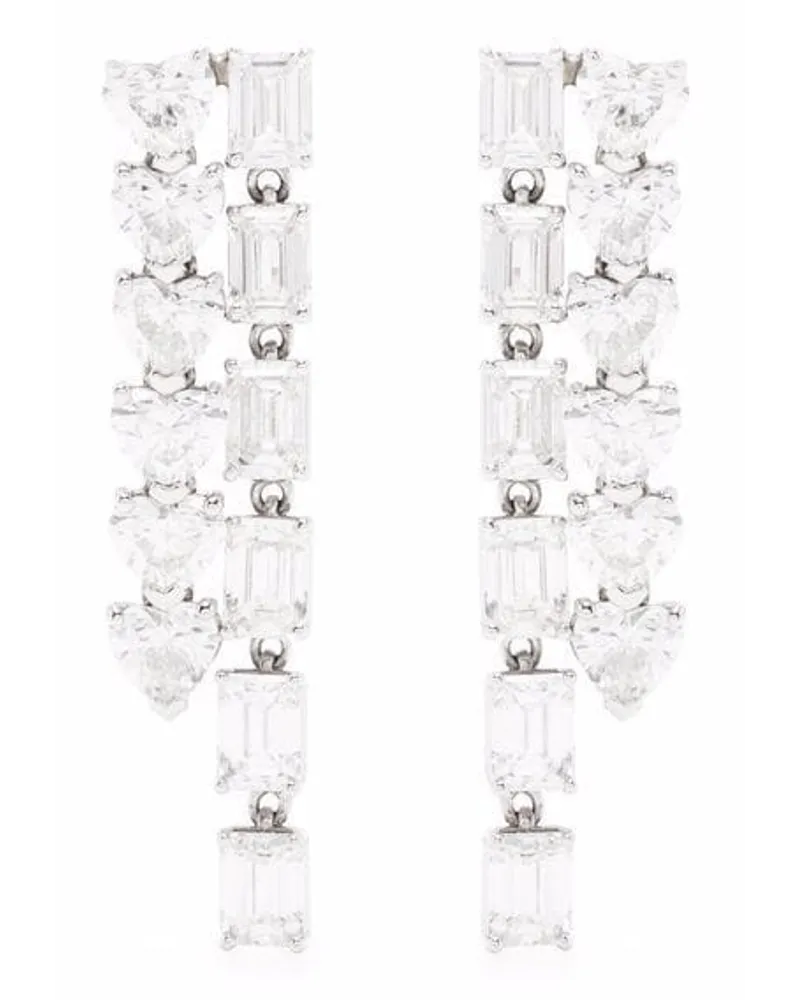 SHAY 18kt Weißgoldohrringe mit Diamanten - Silber Silber