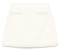 Bouclé-Minirock mit Perlenbesatz - Nude