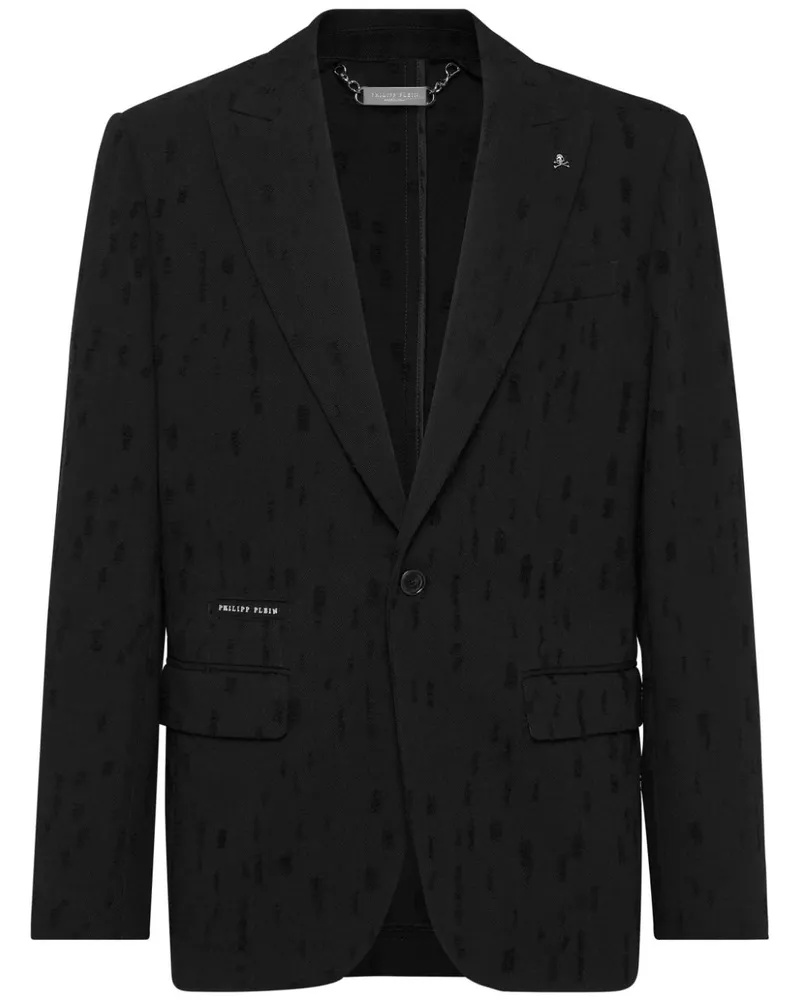 Philipp Plein Sakko im Distressed-Look - Schwarz Schwarz