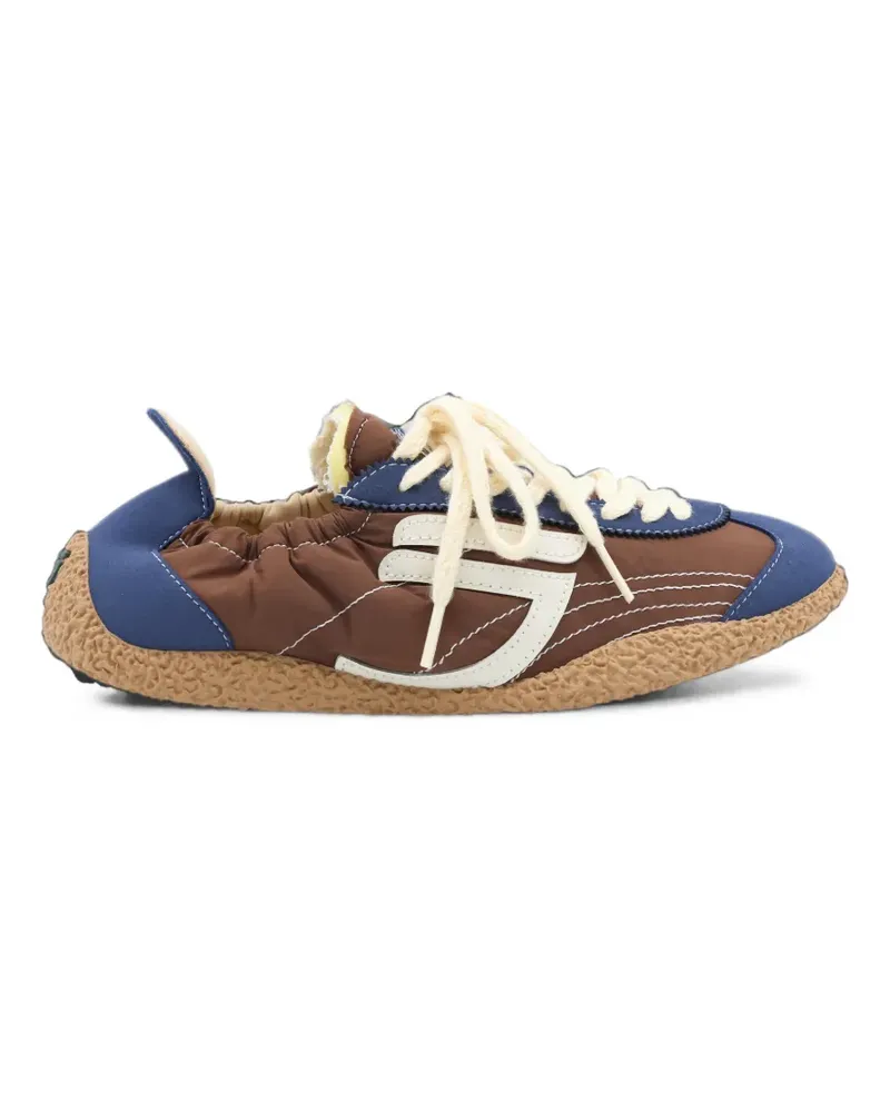 Puraai panelled logo-patch sneakers - Braun Braun