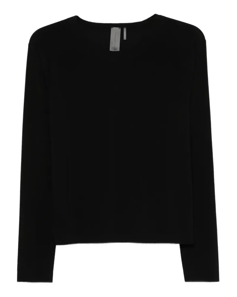 Norma Kamali Klassisches Langarmshirt - Schwarz Schwarz