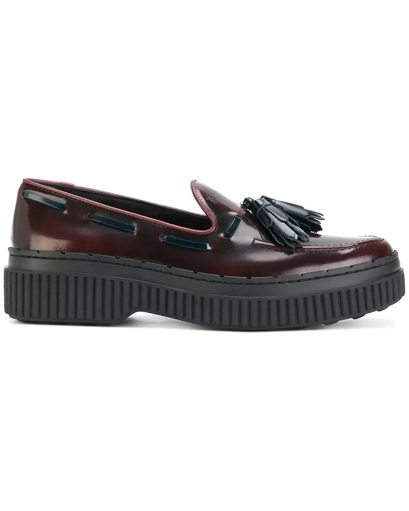 TOD'S Loafer mit Quasten - Rot Rot
