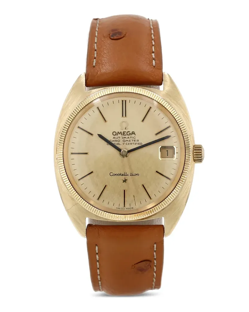 Omega 1960s 35mm Constellation barrel case watch - Gold Gold