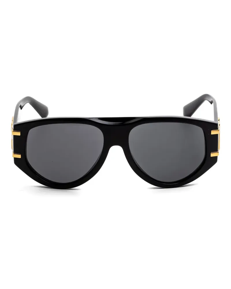 Dolce & Gabbana Sonnenbrille mit Logo - Schwarz Schwarz