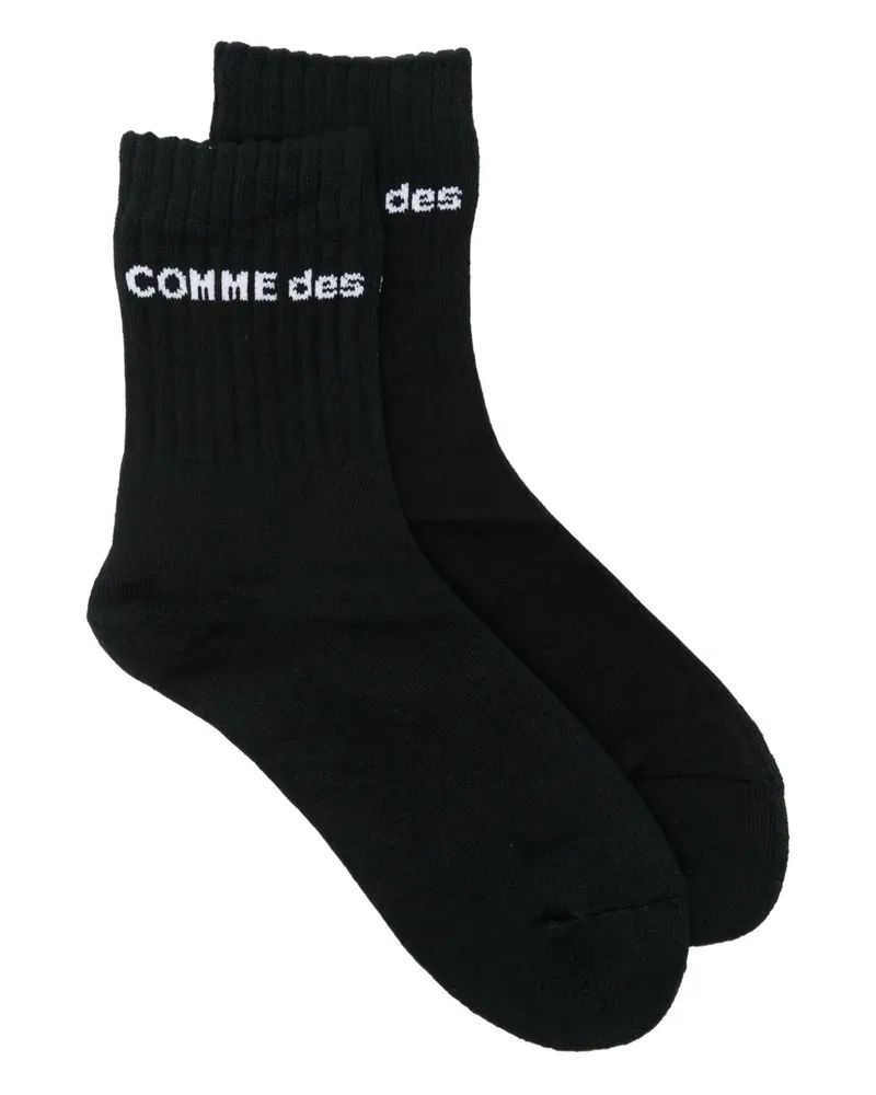 Comme des Garçons Socken mit Logo - Schwarz Schwarz