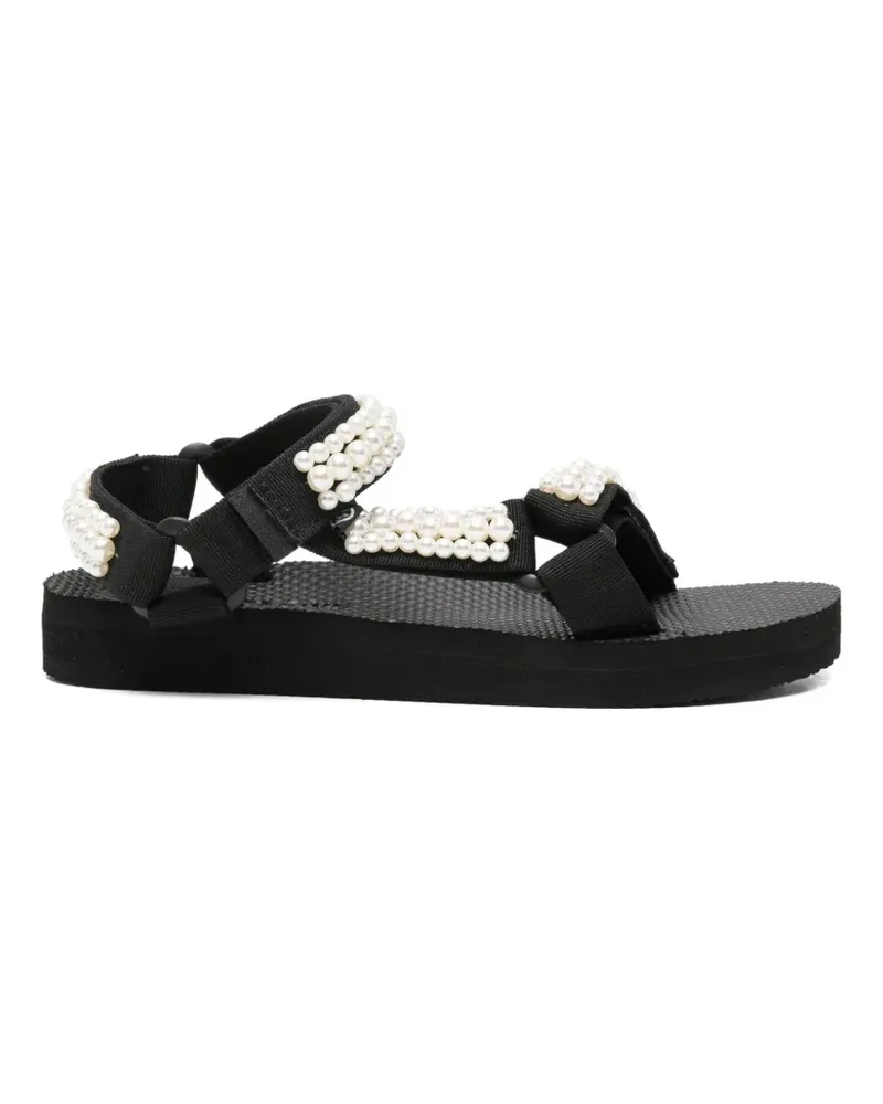 Arizona Love faux-pearl embellished touch-strap sandals - Schwarz Schwarz